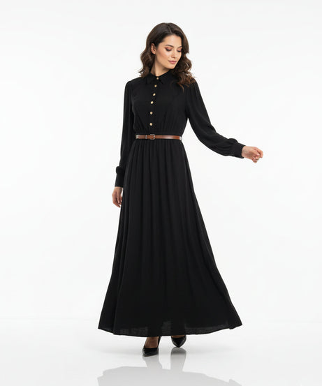 فستان هيا العملي الصيفي اللون الاسود