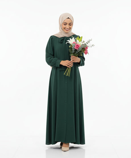 Samia Yazlık Pratik Elbise – Zümrüt Renk