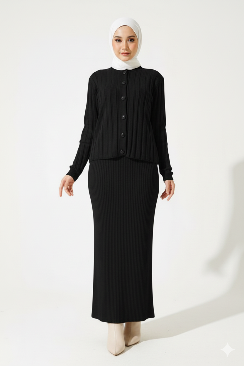 Nazli Triko Takımı (Siyah)