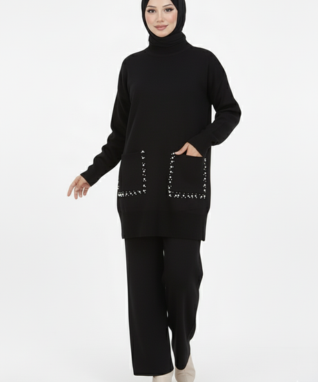 Ceren Triko Takımı (Siyah)