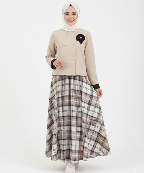 Julia Kışlık Takım (Siyah + Bej)