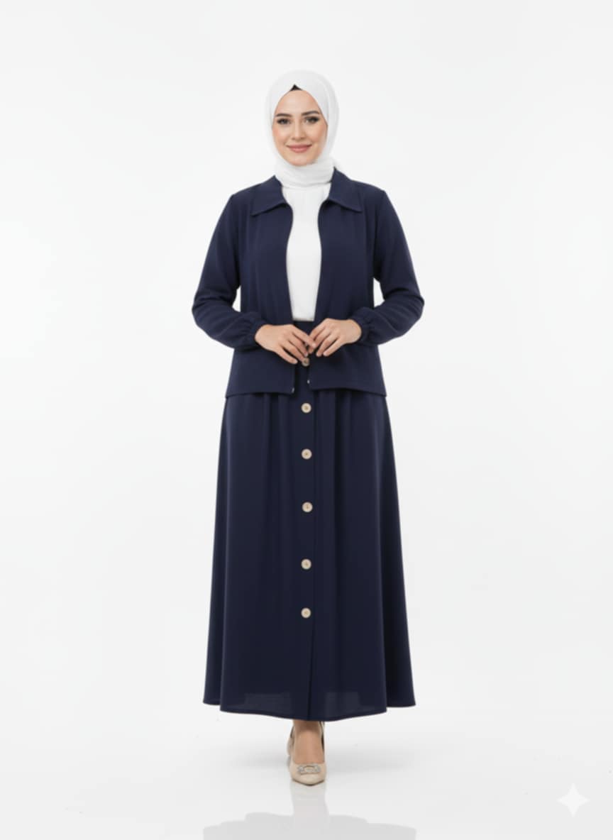 (lacivert)Raghad Takımı Yazlık  – Günlük kullanım için ideal, hafif ve şık bir tasarım