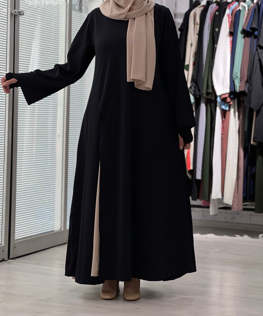 Vakar Abaya Takımı (siyah ve bej)